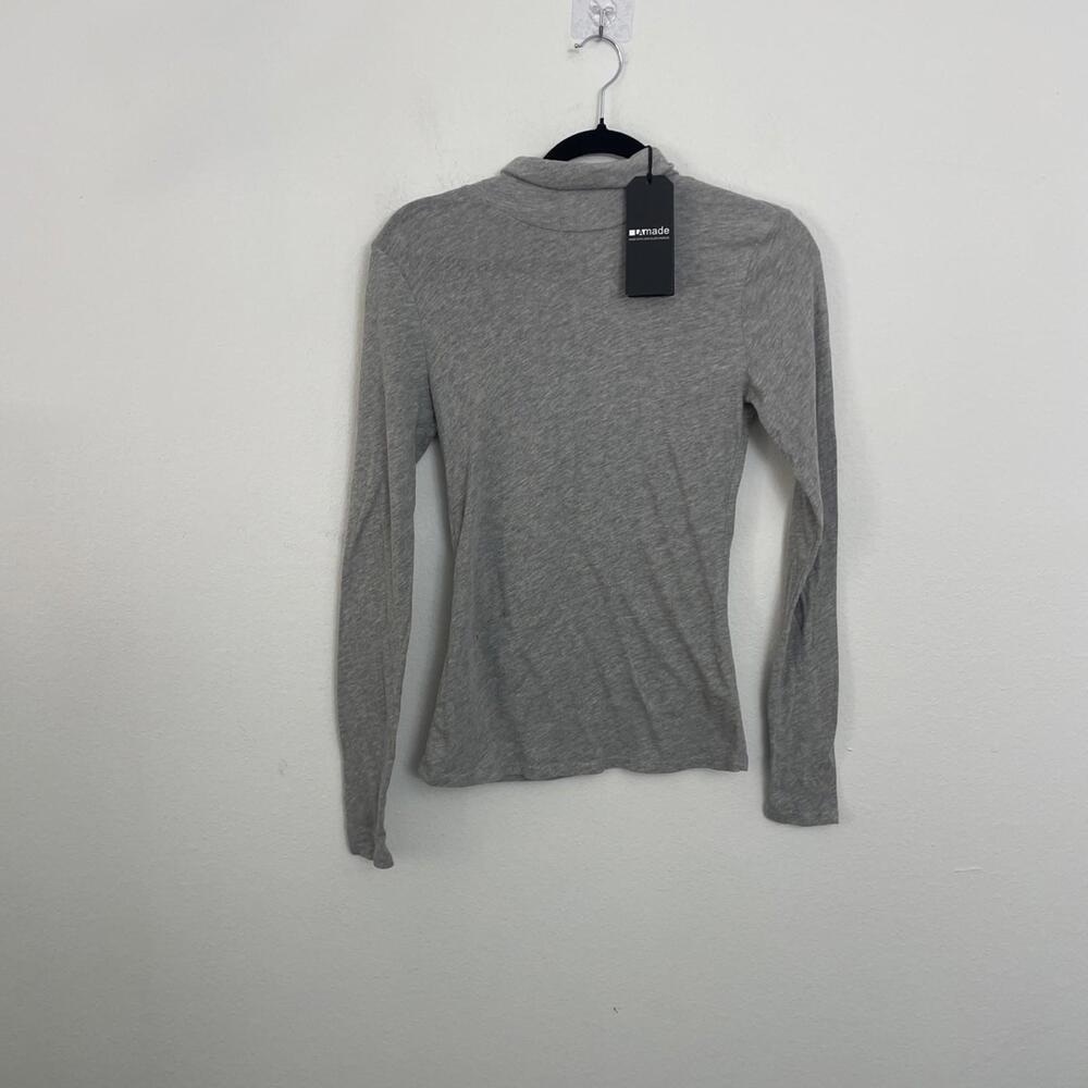 Roosevelt Turtleneck in gray LA Made SMALL NWT - Picture 6 of 6